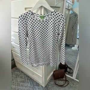 Vera Bradley Cozy knit Floral Patterned Print Cotton Blend Long Sleeve Top✨